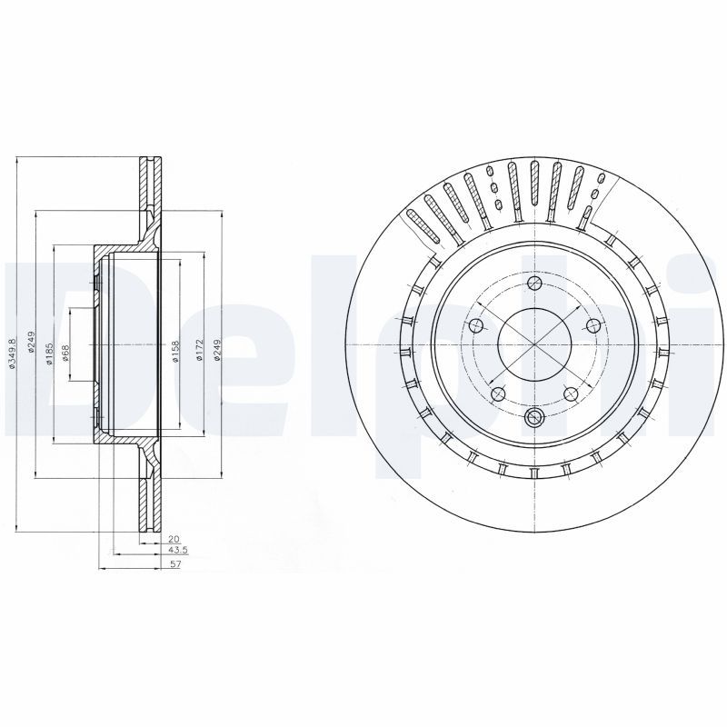 DELPHI BG4230C Brake Disc