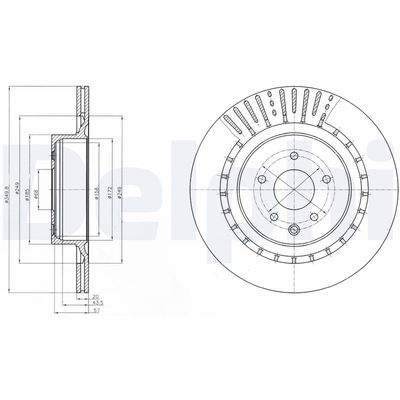 Brake Disc DELPHI BG4230C