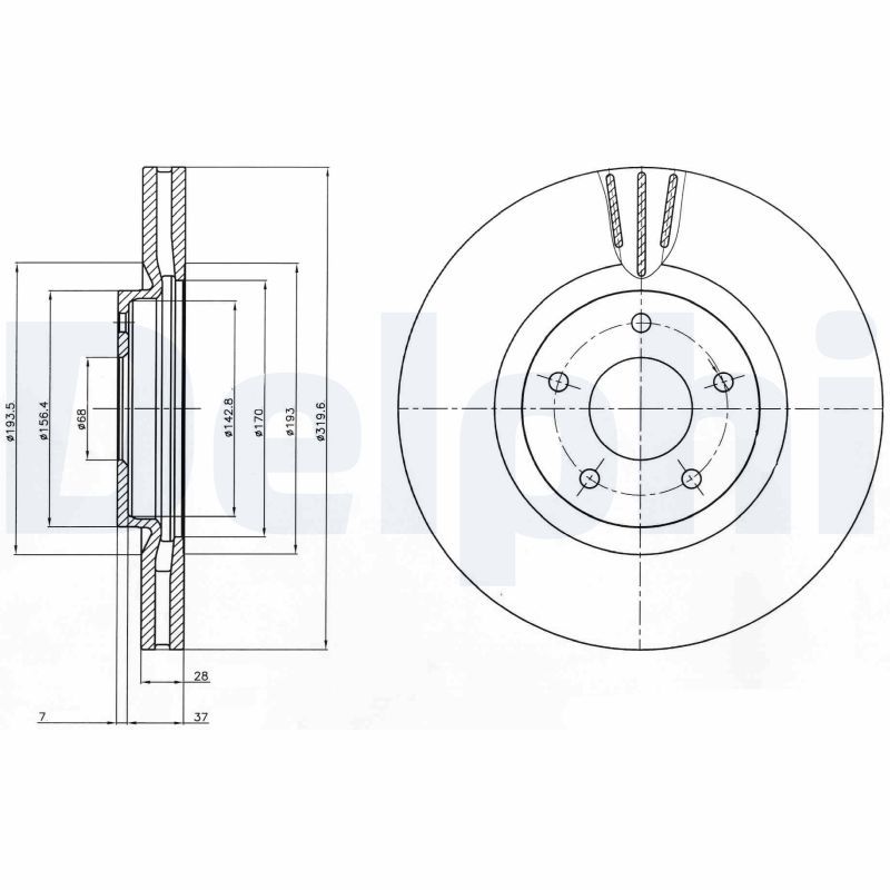 DELPHI BG4231 Brake Disc