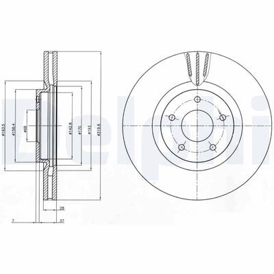 Brake Disc DELPHI BG4231