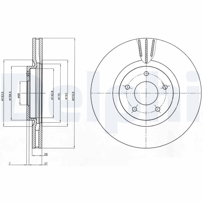 DELPHI BG4231C Brake Disc