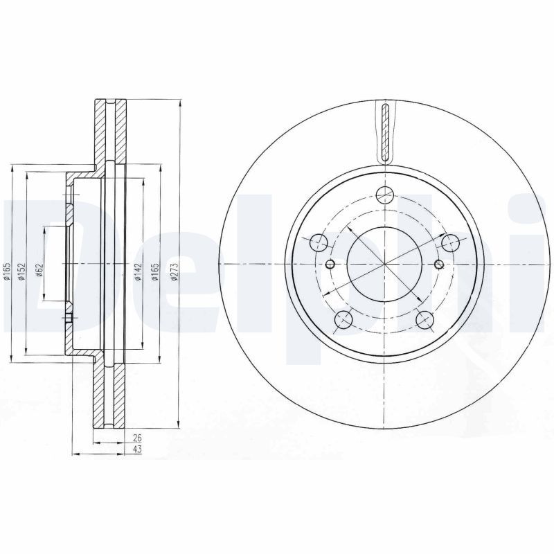 DELPHI BG4234 Brake Disc