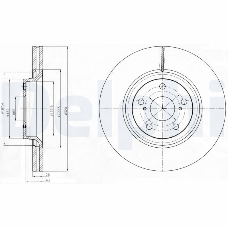 DELPHI BG4235 Brake Disc