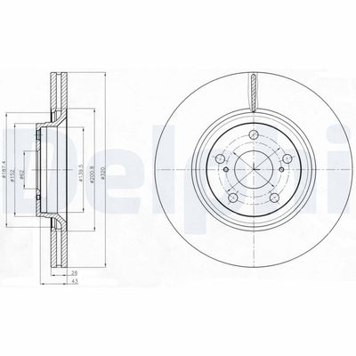 Brake Disc DELPHI BG4235