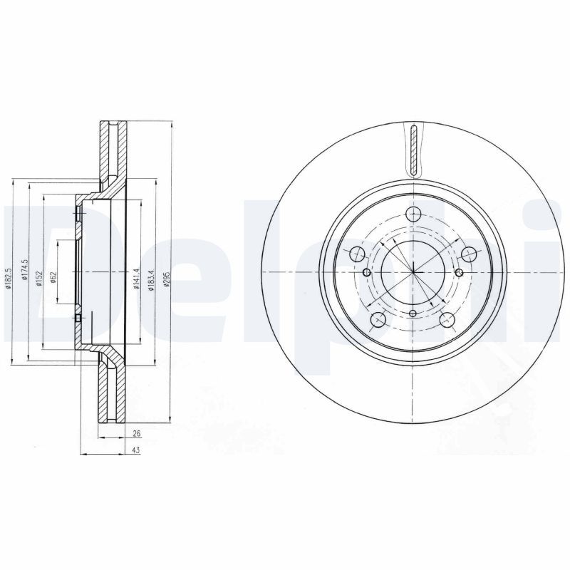 DELPHI BG4236 Brake Disc