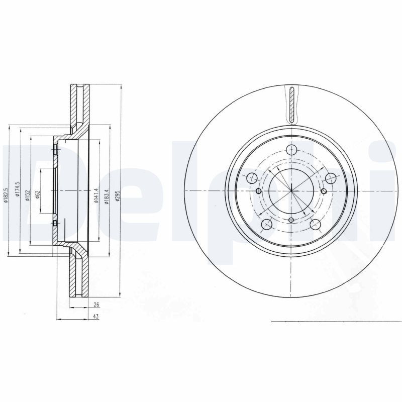 DELPHI BG4236C Brake Disc