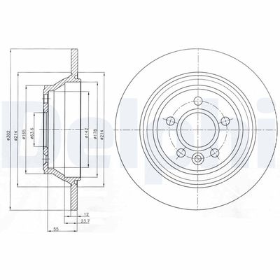 Brake Disc DELPHI BG4238C