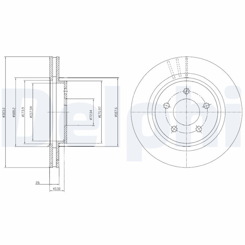 DELPHI BG4240C Brake Disc