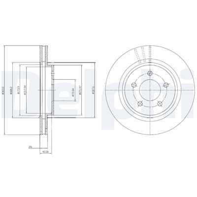 Brake Disc DELPHI BG4240C
