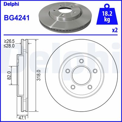 Brake Disc DELPHI BG4241