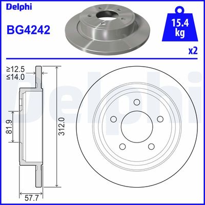 Brake Disc DELPHI BG4242