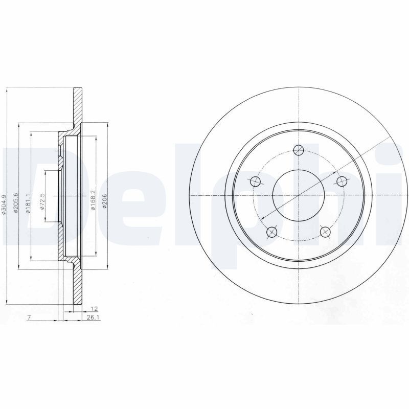 DELPHI BG4247 Brake Disc