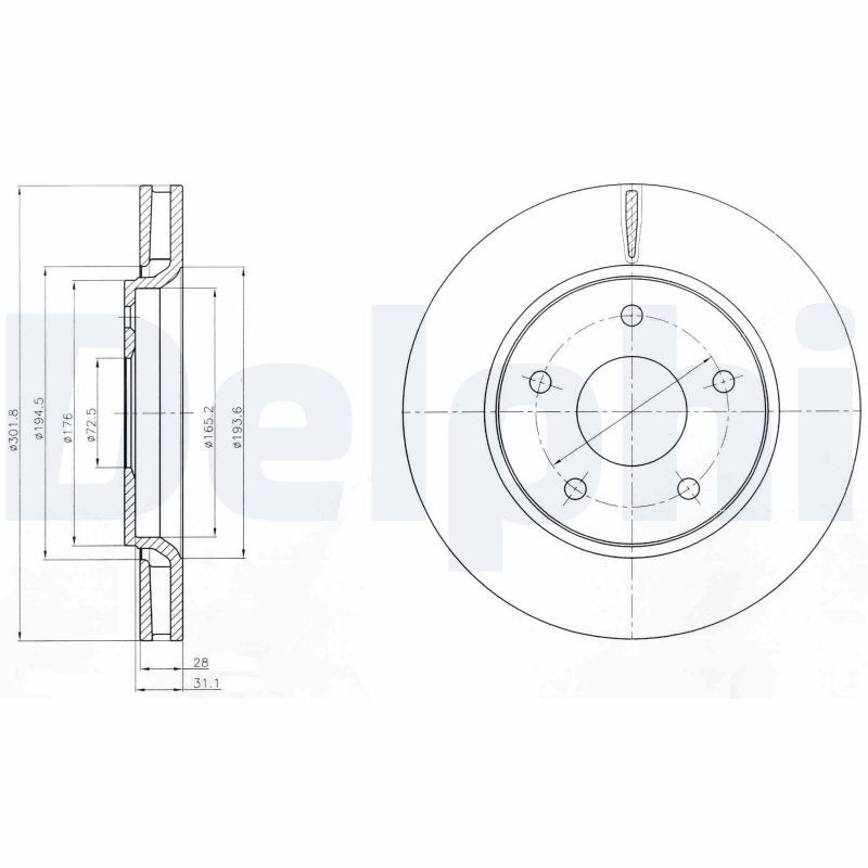 DELPHI BG4248 Brake Disc