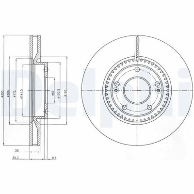 Brake Disc DELPHI BG4251C