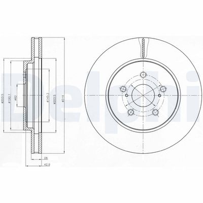 Brake Disc DELPHI BG4253