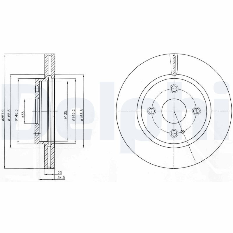 DELPHI BG4254 Brake Disc