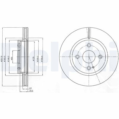 Brake Disc DELPHI BG4254C