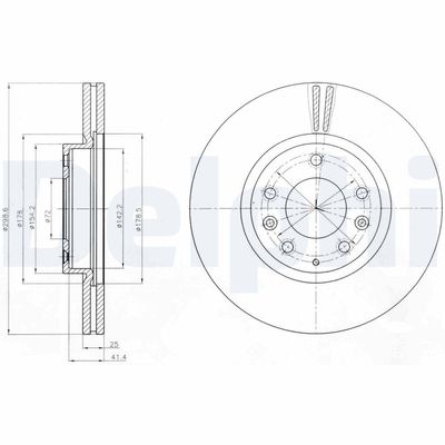 Brake Disc DELPHI BG4255
