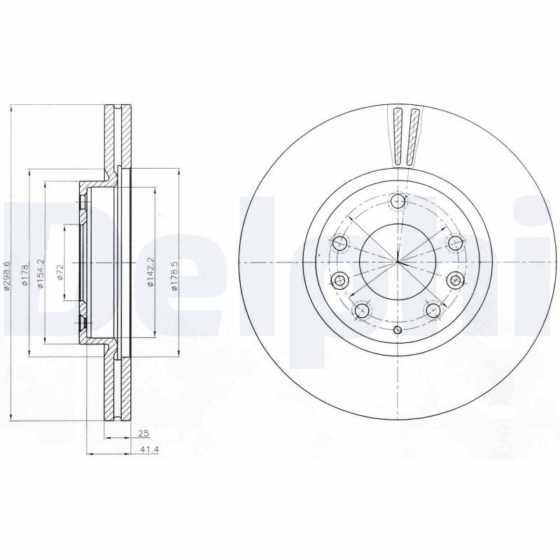 DELPHI BG4255C Brake Disc