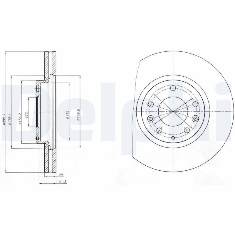 DELPHI BG4256 Brake Disc