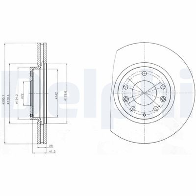 Brake Disc DELPHI BG4256