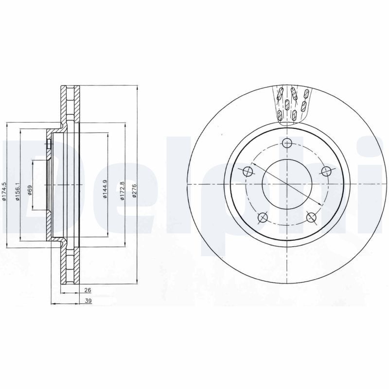 DELPHI BG4258 Brake Disc