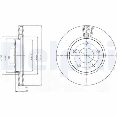Brake Disc DELPHI BG4258