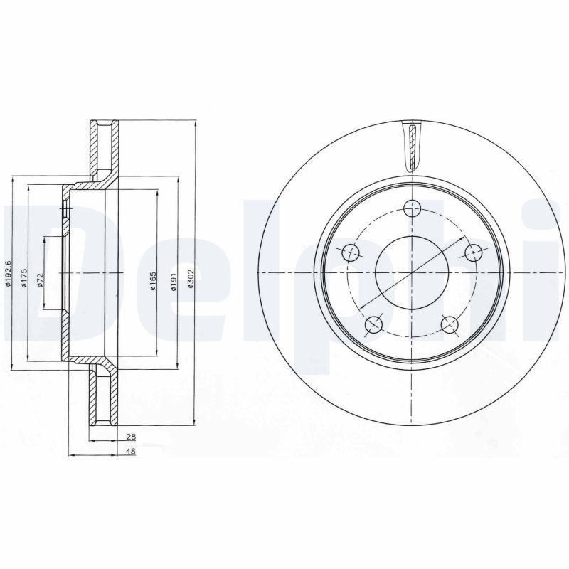 DELPHI BG4259 Brake Disc