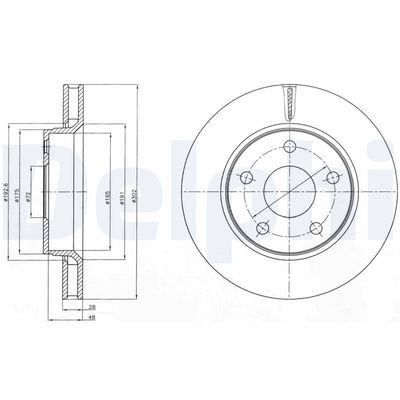 Brake Disc DELPHI BG4259