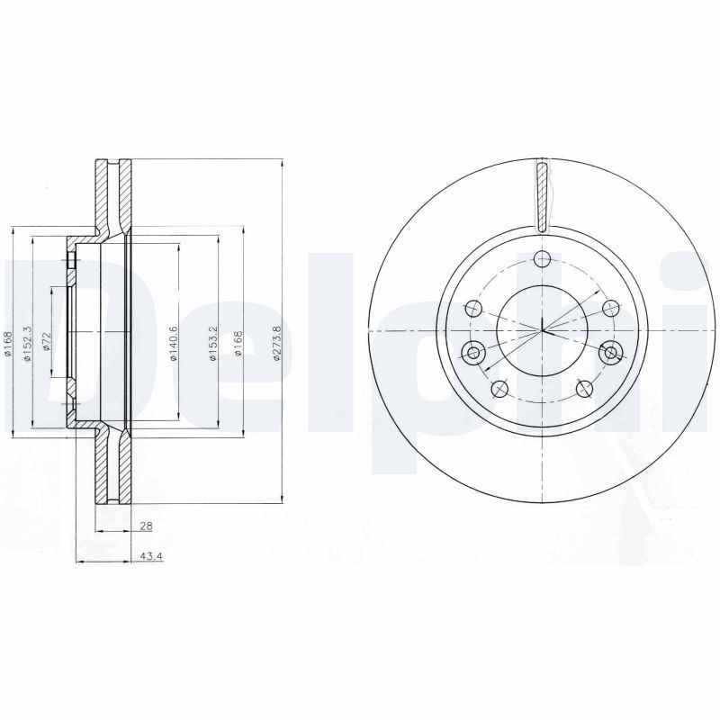 DELPHI BG4261 Brake Disc