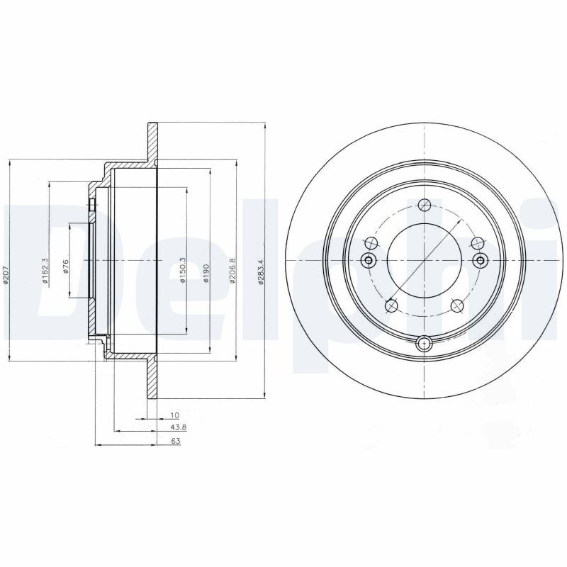 DELPHI BG4262 Brake Disc