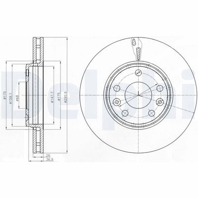 Brake Disc DELPHI BG4264