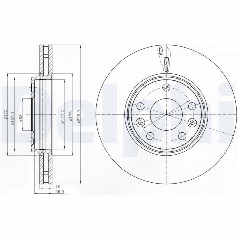 DELPHI BG4264C Brake Disc