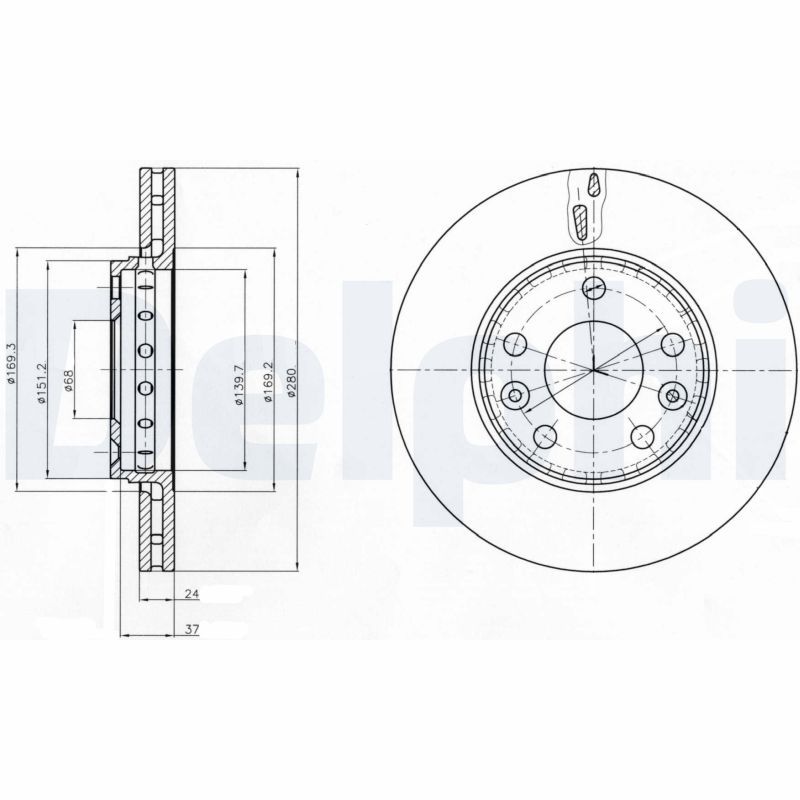 DELPHI BG4265C Brake Disc