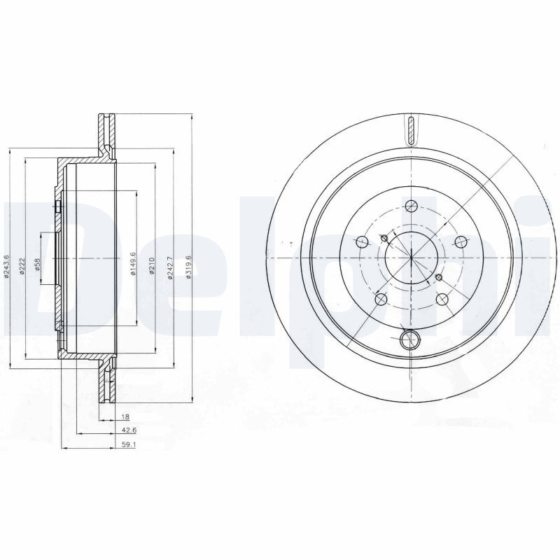 DELPHI BG4267 Brake Disc