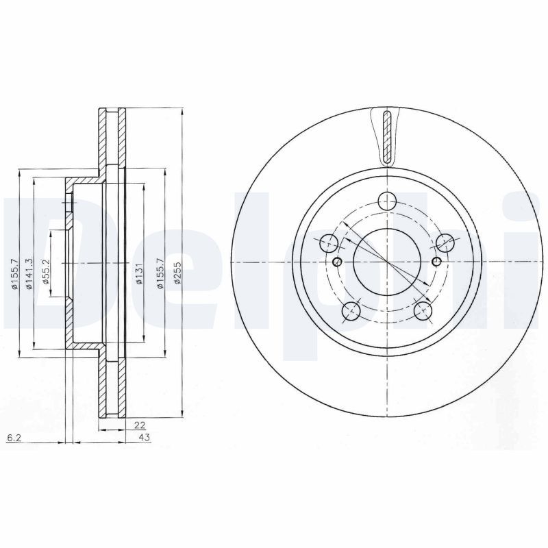 DELPHI BG4269 Brake Disc