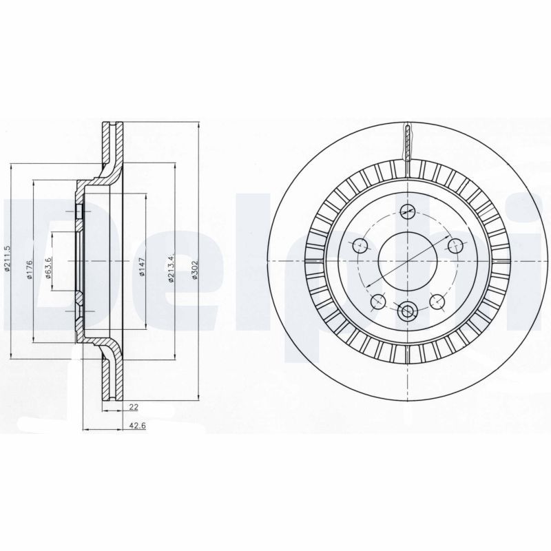 DELPHI BG4270 Brake Disc
