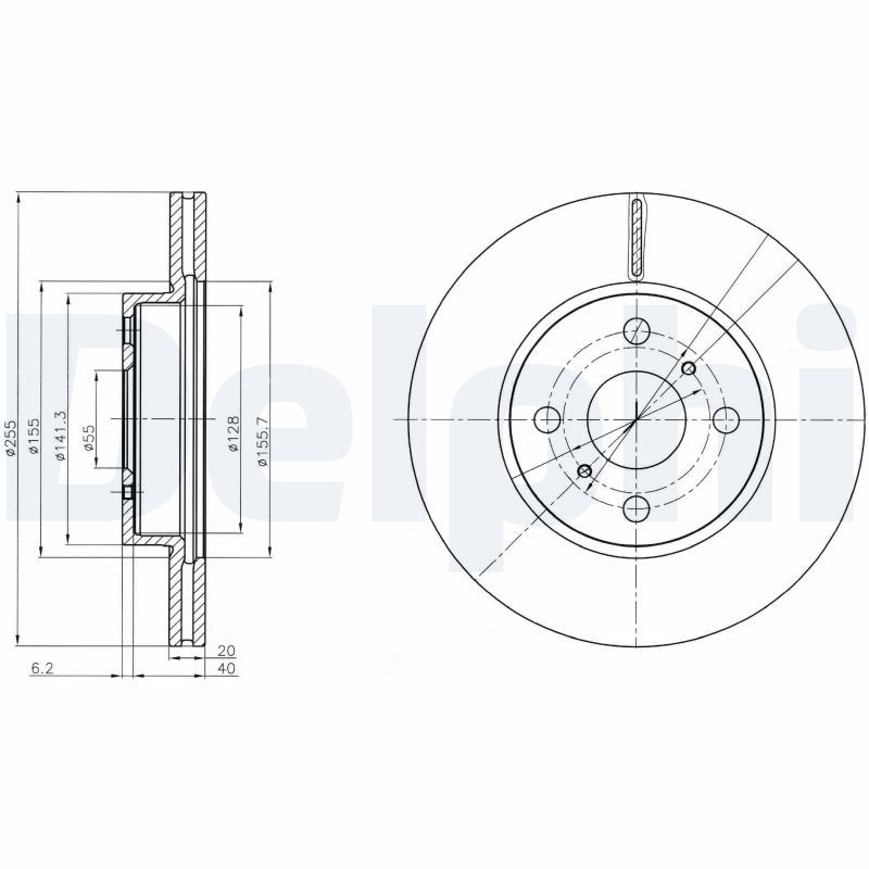 DELPHI BG4274 Brake Disc