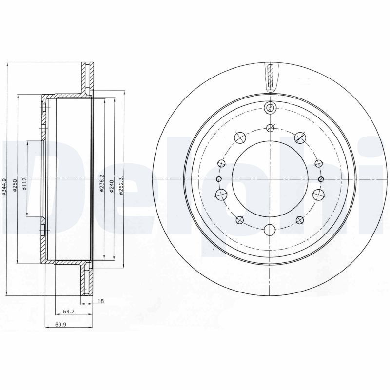 DELPHI BG4275 Brake Disc