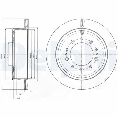 Brake Disc DELPHI BG4275