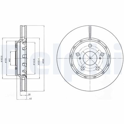Brake Disc DELPHI BG4276