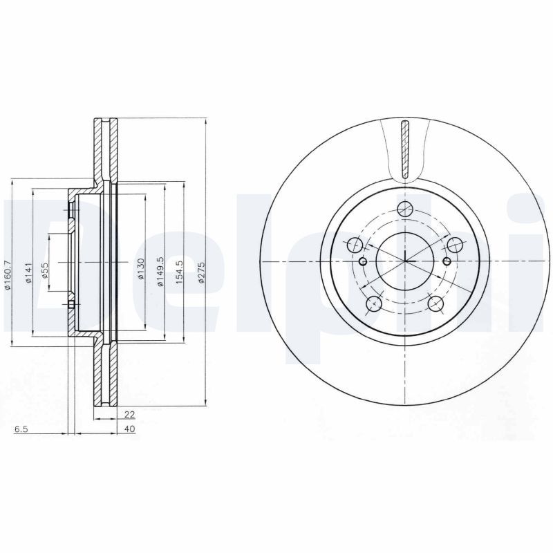 DELPHI BG4277 Brake Disc