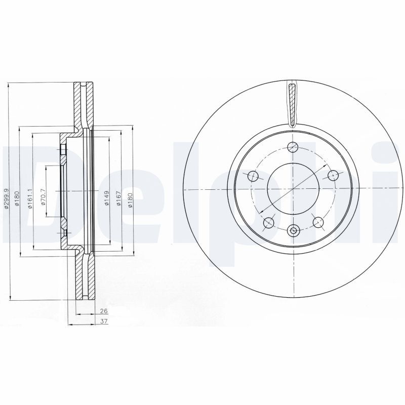 DELPHI BG4278C Brake Disc