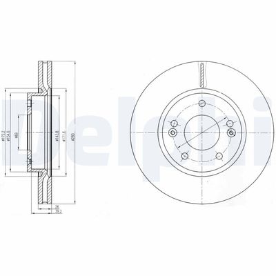 Brake Disc DELPHI BG4281C
