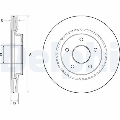 Brake Disc DELPHI BG4283