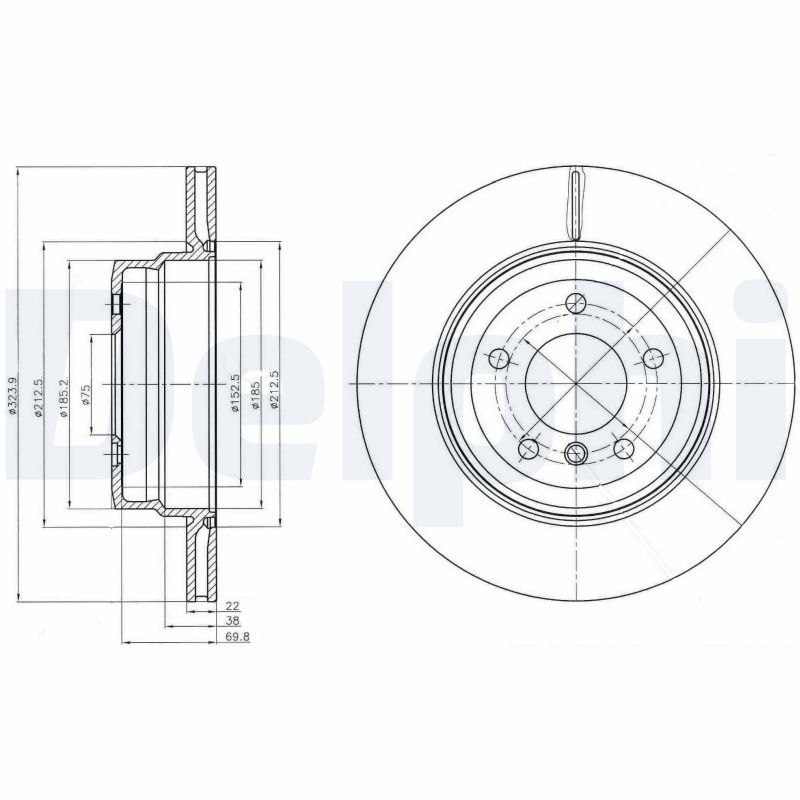 DELPHI BG4284 Brake Disc
