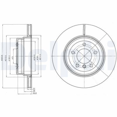 Brake Disc DELPHI BG4284