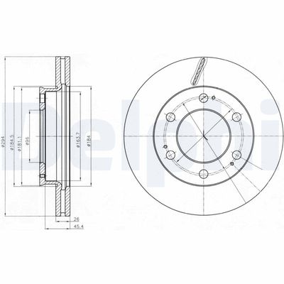 Brake Disc DELPHI BG4286