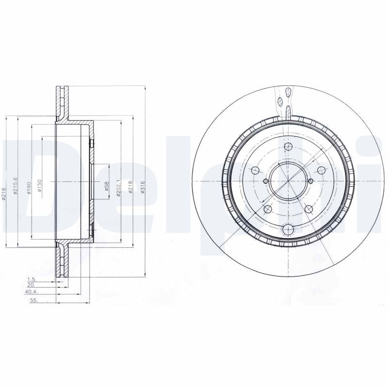 DELPHI BG4287 Brake Disc