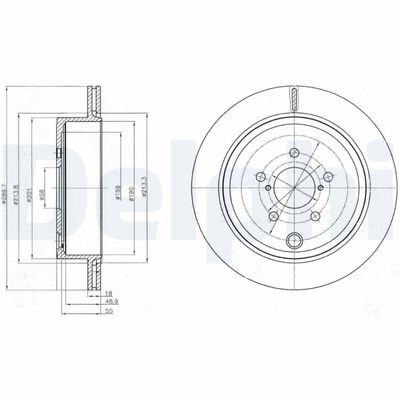 Brake Disc DELPHI BG4288